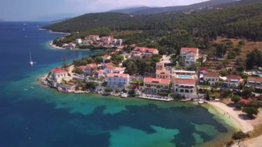Fiscardo kasabası Kefalonia Adası Yunanistan