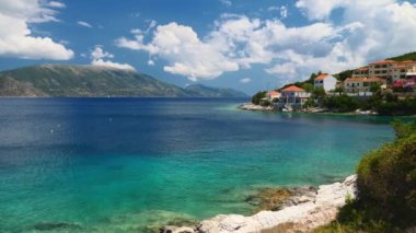 Fiscardo kasabası Kefalonia Adası Yunanistan