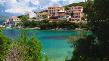 Fiscardo kasabası Kefalonia Adası Yunanistan