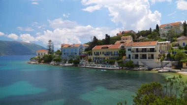 Fiscardo kasabası Kefalonia Adası Yunanistan