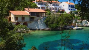 Fiscardo kasabası Kefalonia Adası Yunanistan