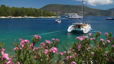 Fiscardo kasabası Kefalonia Adası Yunanistan