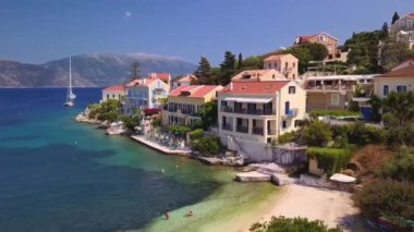 Fiscardo kasabası Kefalonia Adası Yunanistan