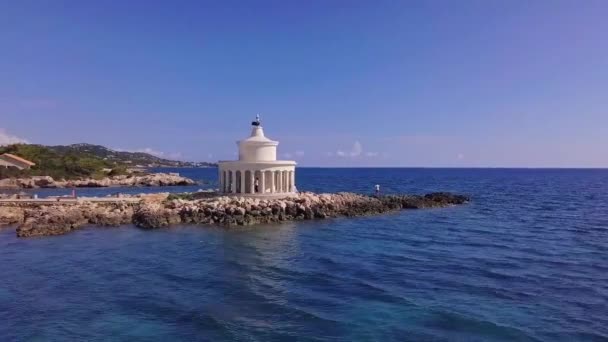 Theodora Világítótorony Argostoli Kefalonia Görögország — Stock videók