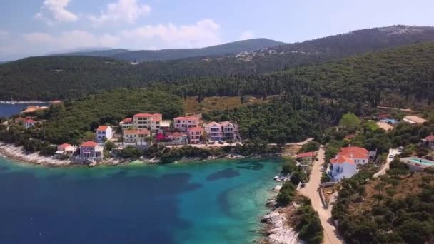 Fiscardo Miasto Kefalonia Wyspa Grecja — Wideo stockowe