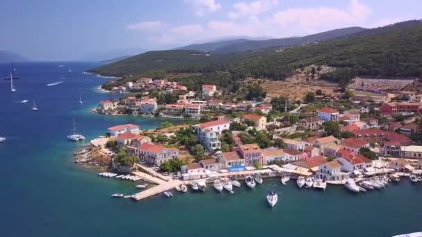 Fiscardo Town Kefalonia Island Greece — Stock Video