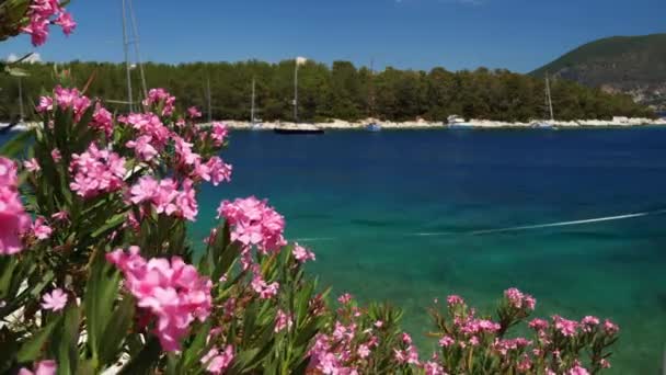 フィスカルド町ケファロニア島ギリシャ — ストック動画
