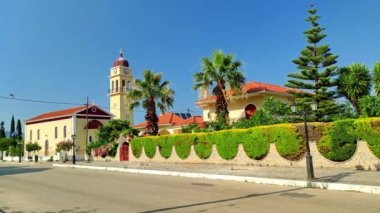 Karavomylos kasabasındaki kilise Kefalonia Yunanistan