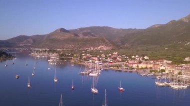 Nidri kasabası Lefkada Adası Yunanistan