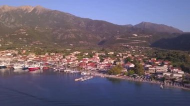 Nidri kasabası Lefkada Adası Yunanistan