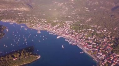 Nidri kasabası Lefkada Adası Yunanistan
