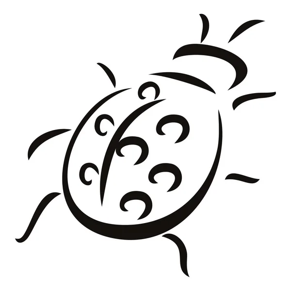 Eenvoudige Illustratie Van Lieveheersbeestjes — Stockvector