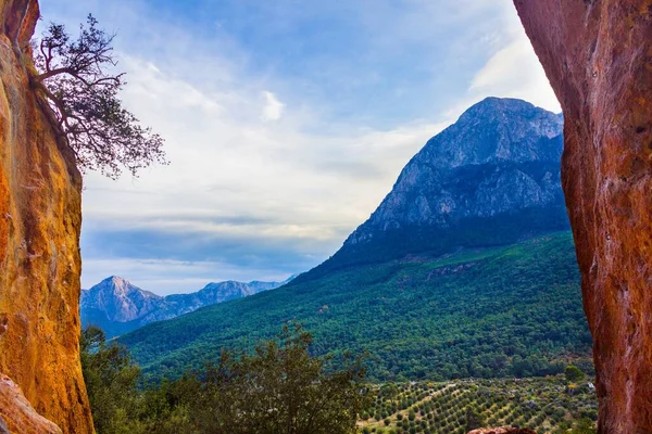Türkiye Kemer Yakınlarındaki Lycian Olympus Olarak Bilinen Tahtali Dağı — Stok fotoğraf