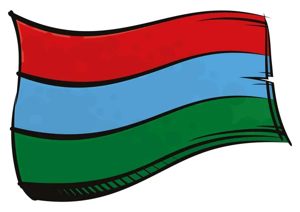 Flaga Karelia Stworzona Stylu Graffiti — Wektor stockowy