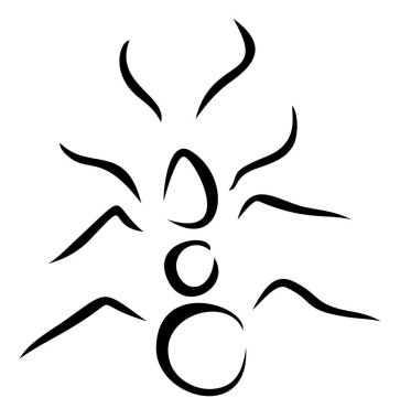 Simple illustration of ant insect