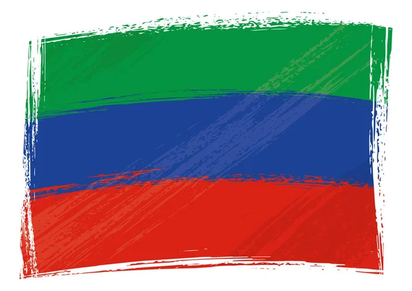 Republic Dagestan Flag Created Graffiti Paint Style — Stock Vector