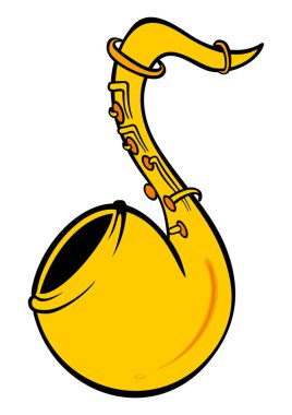 Sax instrument created in cartoon style
