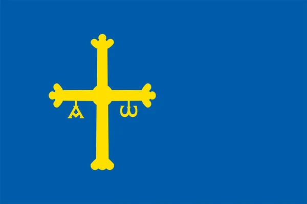 Vector Spanish Principality Asturias Flag — Stock Vector