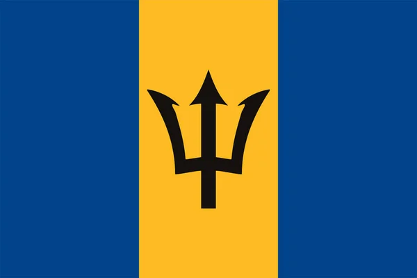 Bandeira Nacional Vetor Barbados — Vetor de Stock