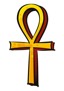 Ankh ya da Yaşam Anahtarı sembolü grafiti tarzında oluşturuldu
