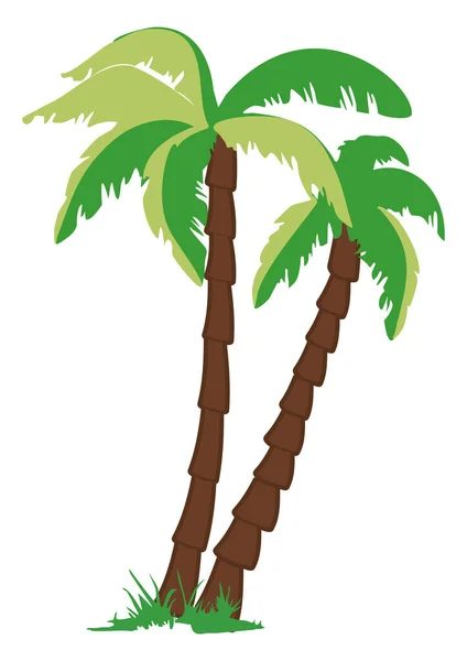 卡通画风格的热带树木 — 图库矢量图片