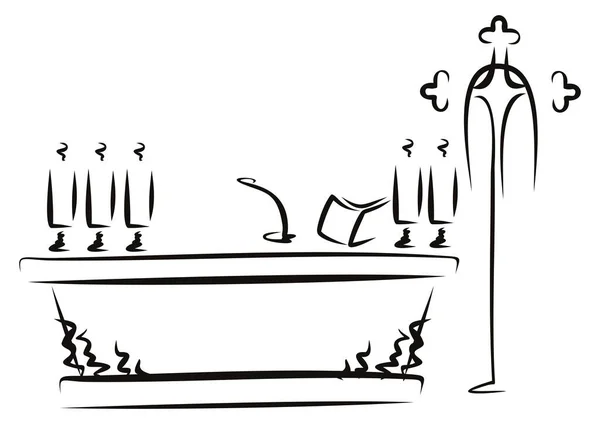 Altar Religión Cristiana Muestra Boceto — Vector de stock