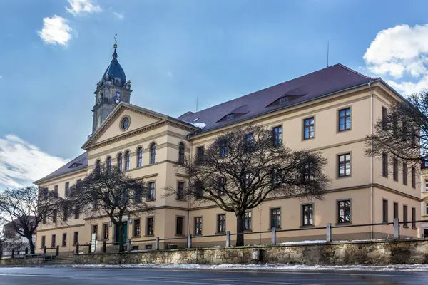 Βιβλιοθήκη Που Βρίσκεται Ιστορικό Κτίριο Στο Bautzen Γερμανία — Φωτογραφία Αρχείου