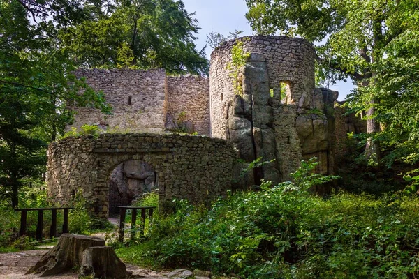 波兰巨人山脉Bolczow城堡的废墟 — 图库照片#