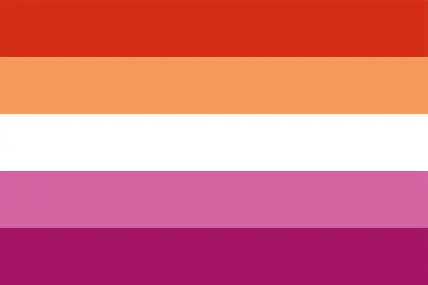 Lesbienne Amour Fierté Identité Drapeau — Image vectorielle