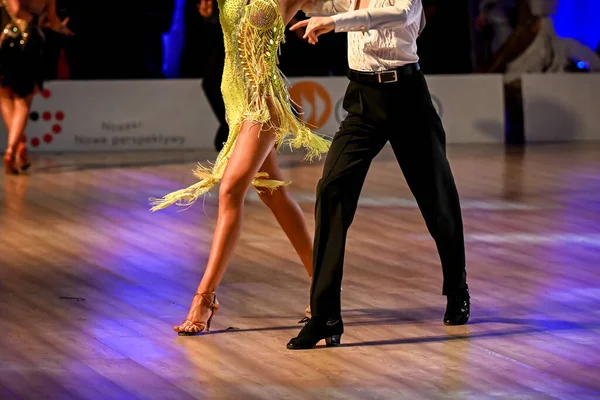 2022 Szczecin Poland Ballroom Tornament Ζευγάρι Χορεύει Λατινικό Χορό Πόδια — Φωτογραφία Αρχείου