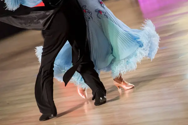 2022 Щецин Польша Ballroom Tornament Couple Dancing Standard Dance Dancefloor — стоковое фото