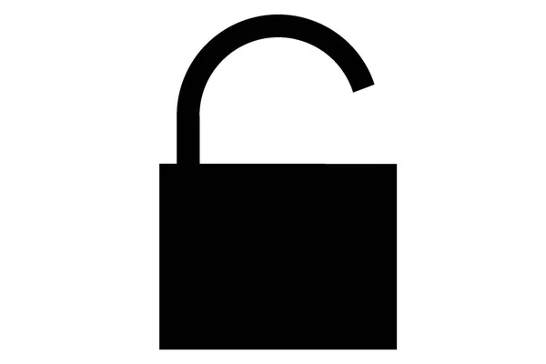 Lock Open Unlock Flat Icon Isoliert Auf Weißem Hintergrund — Stockfoto