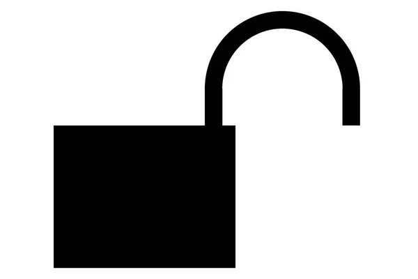 Lock Open Unlock Flat Icon Illustration Image Isolated White Background — Stock Photo, Image