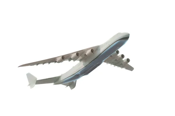 Літак Польоту Ізольований Білому Тлі — стокове фото