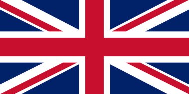 Birleşik Krallık bayrağı, İngiltere bayrağı, İngiltere bayrağı. Orantı 1: 2