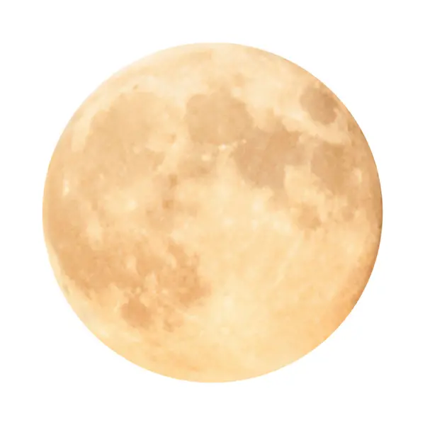 Úplný Oranžový Měsíc Izolované Bílém Pozadí Stock Obrázky