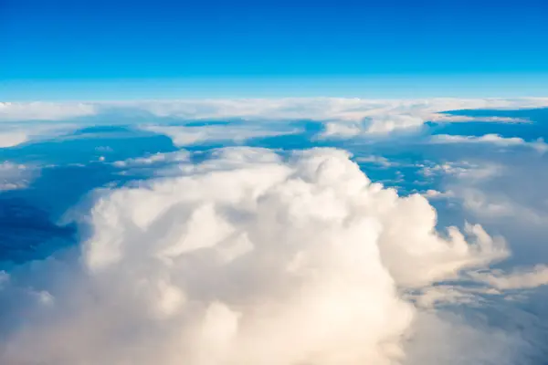 Bílé Mraky Modré Obloze Jako Cloudscape Pozadí Stock Obrázky
