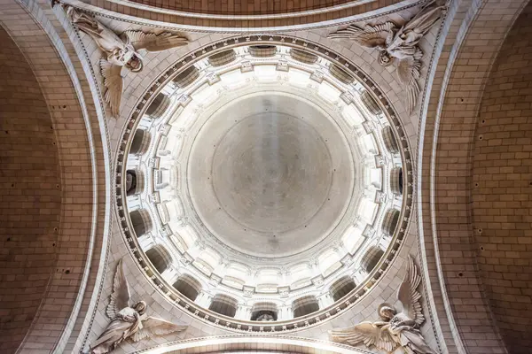 Mennyezet Bazilika Coeur Sacre Montmartre Dome Párizsban Katedrális Coeur Sacre Stock Kép