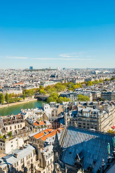 Panoráma Města Paříž Letecké Architektury Střechy Výhledem Město Stock Snímky