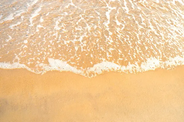 Пляжний Пісок Морська Хвиля Піною Пляжний Фон Ліцензійні Стокові Зображення