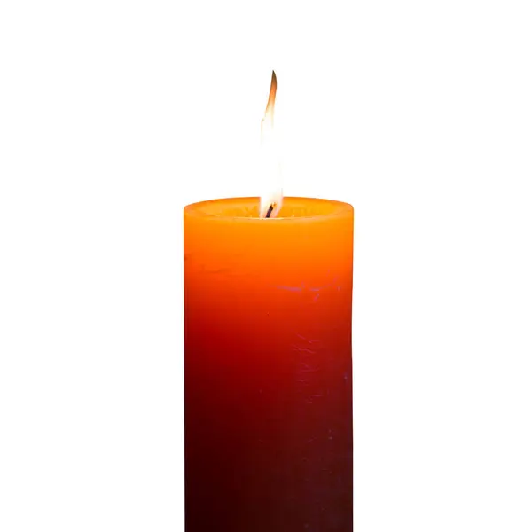 Burn Candle Flame Light Isolated White Background Royalty Free Stock Photos