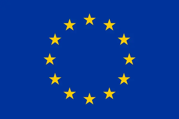 Europäische Union Euro Eurozone Offizielle Flagge lizenzfreie Stockfotos