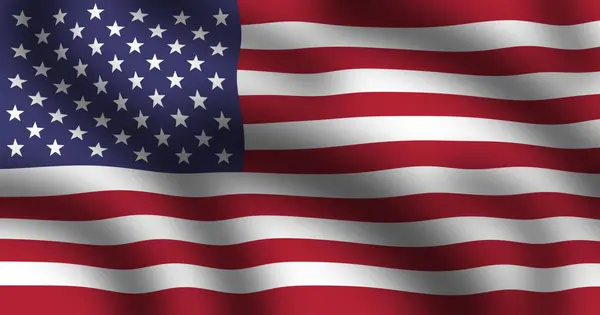 Σημαία Ηπα Κυματιστή Σημαία Ηπα Σημαία Αμερικής Εικόνα Αρχείου