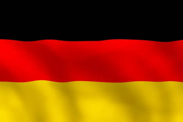 Německá Vlajka Německá Vlajka Německá Vlajka Vlající Větru Royalty Free Stock Obrázky