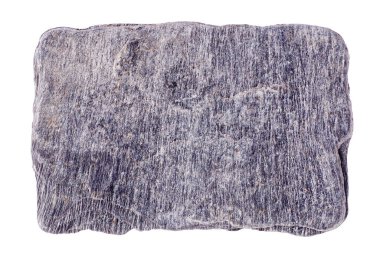 Beyaz arka planda izole edilmiş gri düz taş