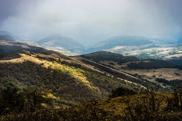 Landsbygd Georgiskt Landskap Kaukasus Berg — Stockfoto