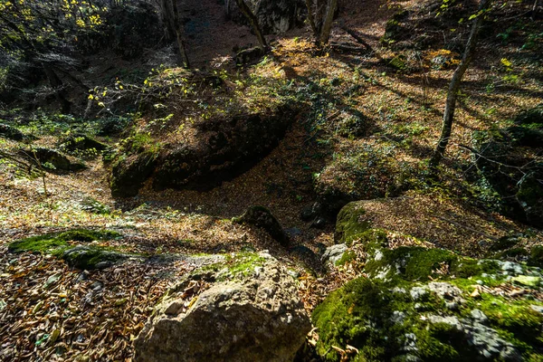Őszi Táj Birtvisi Kanyon Egyik Leghíresebb Grúz Természeti Mérföldkő — Stock Fotó