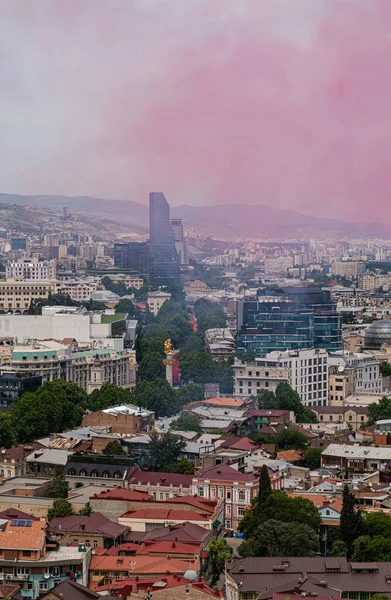 Обзор Основных Достопримечательностей Старого Тбилиси Летний День — стоковое фото