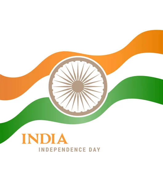 Indie Dzień Niepodległości Sztandar Plakat Kartka Życzeniami Lecie Dzień Niepodległości — Wektor stockowy