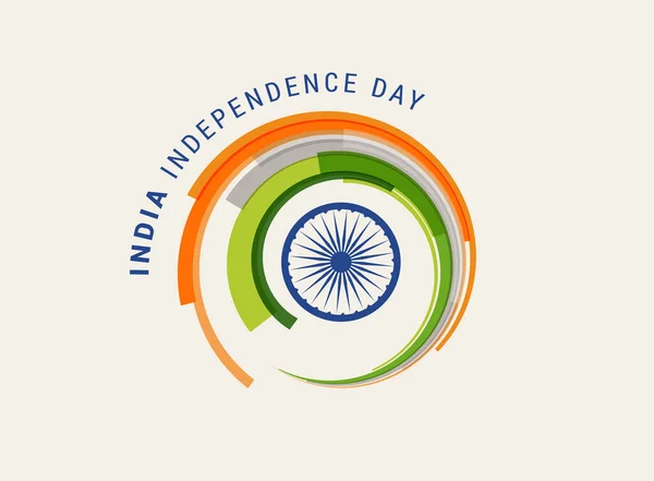 India Giorno Dell Indipendenza Banner Poster Biglietto Auguri Year Anniversary — Vettoriale Stock